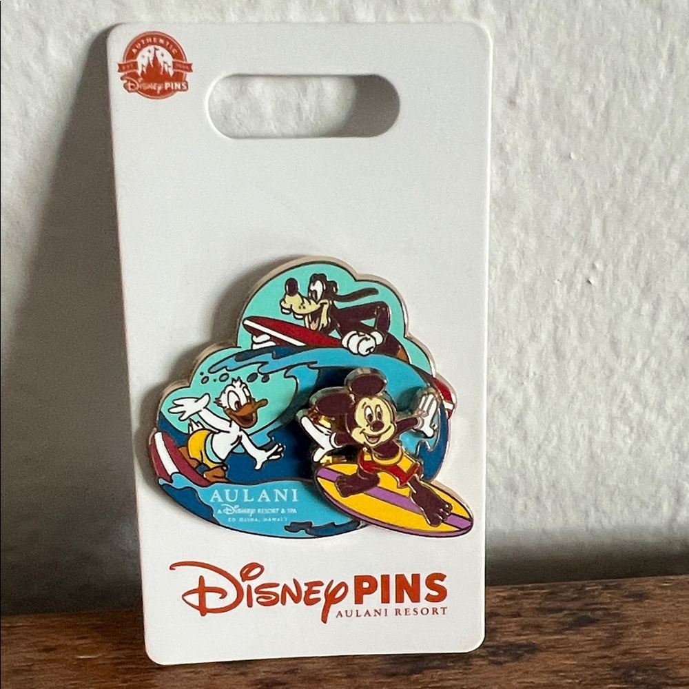 Disney Aulani Surfing Adventure Pin - Blue and Yellow